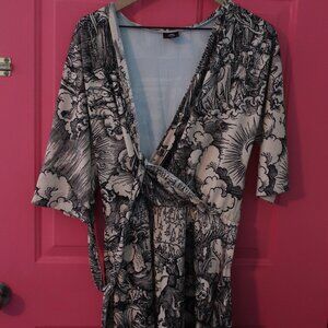 Very Cool Goth Medieval Art Themed Mini Dress with Tie NEVER WORN